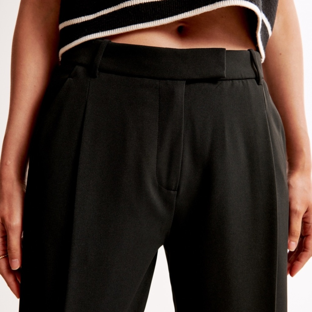 NWT Abercrombie 27 4R tapered dress pants black - Picture 3 of 10